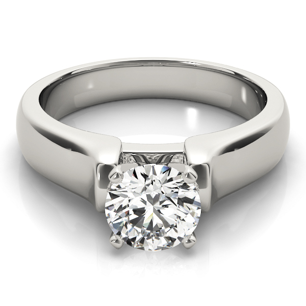 0.2 Ct Natural Round Cut Danae  Solitaire Diamond Rings in Silver 925